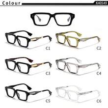 HBK 男士商务光学眼镜金属镜腿方形日常装饰眼镜框男女商务、摄影道具和礼品 - K40549 - 查看 11