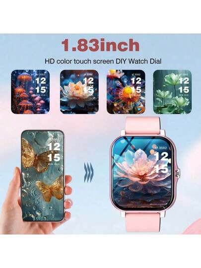 New Full Touch HD Slimme Horloge (Dial, Answer) Wireless Call Function, Massive Faces, Exercise Monitoring, Message Reminder View, Multiple App Reminders, roid IOS Phones, Perfect Men Women view 8