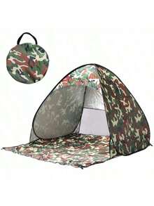 1-2 Person Lightweight & Portable Tent For Outdoor Camping, Beach, Picnics, BBQ, UV And Insect Protection - Camouflage - View 3