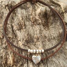 Bohemian Double-Layer Love Clavicle Chain European And American Simple Style Women's Necklace Valentine's Day - 棕色 - 查看 4