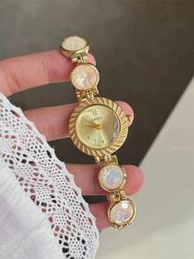 1件时尚百搭的女士水钻链表，优雅风格，适合日常佩戴、生日、周年纪念、万圣节、促销和节日礼物，无礼盒。 - 彩色 - 查看 4