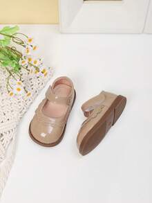 1 Pair Fashionable Casual Cute Flat Shoes For Girls, Spring/Autumn - Khaki - View 5