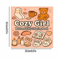 22 Sheets Of Bold Yet Simple Coloring Pages For Girls - Themes Of Cozy, Tea, Soft Aesthetics, And Comfy Moments, Teenage Coloring Book