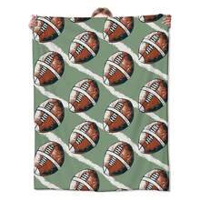 Football Blanket,Gifts For Players And Fans,Lightweight Flannel Throw Blankets,Diagonal Stripe Pattern On Green Background Throws Sport Decor,For Couch Living Room Office,60x50inchAll-Season Luxury Flannel Throw - Designer Checkered Pattern On Brushed -Viscose, Silky-Soft Warmth For Modern Interiors, Bedrooms & Hotel-Style Comfort