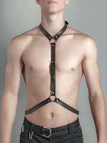 Men's Leather Chest Harness,Fashion Leather Cage Chest Harness Belt,Valentine's Day Gift,Chest Harness Belt For Men