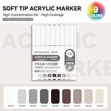 Set di 171 colori di pennarelli acrilici liquidi diretti Languo, penne riempitive con testina morbida e capacità elevata, colori macaron, grigio, marrone e colorati, adatti per studenti, pittura di personaggi dei cartoni animati, impermeabili per carta, arte fai-da-te, graffiti su pietra, vetro e ceramica, disponibili in 207 colori, idea regalo, essenziali per il ritorno a scuola, forniture per l'arte di San Valentino, set di cancelleria