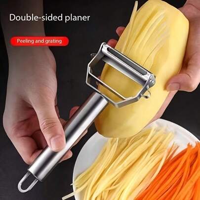 1pc, Fruit Peeler, Kitchen Vegetable Peeler, Potato Peeler, Vegetable Graters, Fruit Grater, Shredder, Multifunctional Vegetable Cutter, Melon Planer, Fruit Skin Scraper, Kitchen Tools, Kitchen Gadgets, Dorm Essentials