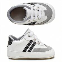 Baby Boy And Girl Lace-Up Sneakers Comfort And Style - Sizes 14 To 20 - Light Grey - View 4
