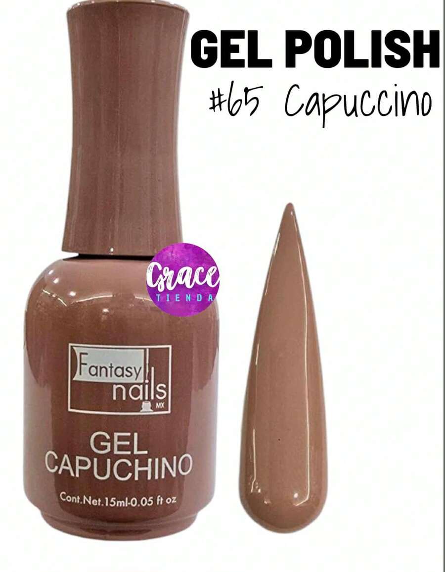15ml Semi-Permanent Gel Polish 3 Steps Fantasy Nails Gelish Application Professional Use UV - KAPUCINO - View 1