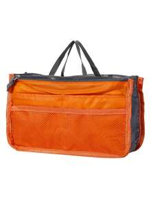 Purse Organizer Handbag, Tote Bag Organizer Insert - 13 Pockets, Upgrade Large Capacity, Waterproof Nylon Perfect Cosmetics Travel Pouch For Make Up Simple Foldable Storage Bag, Multifunctional Organizer