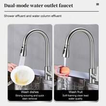 Kitchen Faucet With Pull Down Sprayer, Brushed Nickel High Arc Single Handle Kitchen Sink Faucet For Pot Filler, Stainless Steel Commercial Modern Rv Farmhouse Camper Laundry Bar Sink Faucets - Silver - View 5