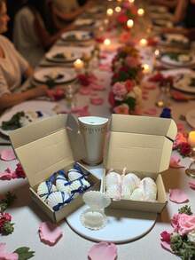 1/5 Pack, 40g Soy Wax Scented Candles, Pearl Shell Candle Set, Lavender Fragrance Candles, Suitable For Bridal Shower, Wedding Favor, Party Decor, Holiday Gift (Pink/Blue), Best For Christmas, Perfect For Thanksgiving - Multicolor - View 10
