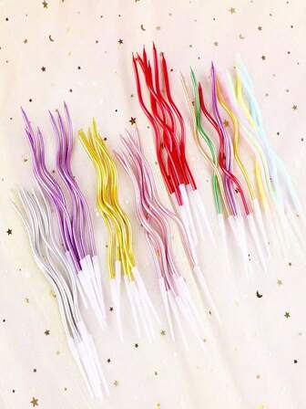 6/18/36pcs Gold/Silver/Rose Gold/Multicolor Spiral Candles, High Quality Birthday Party Cake Decorative Candles, Suitable For Birthday, Party, Wedding, Holiday, Birthday Candles, Birthday Decor, Happy Birthday, Cake Candles, Room Decor Gifts, Christmas, Graduation Gifts