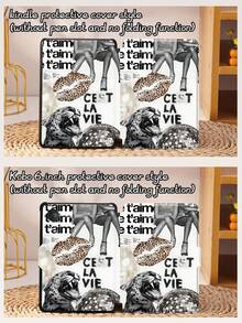 法式时尚拼贴装饰平板电脑保护壳,兼容 iPad 9.7/10.2/10.5/10.9/12.9/Pro 11 第 10 代,兼容三星 Galaxy Tab S6 Lite 10.4 英寸,兼容 Kindle Paperwhite 第 12 代 2024、Kindle(第 11 代)2022 版、Kobo Clara Color,柔软防摔保护,智能支架/自动唤醒/睡眠。 - 彩色 - 查看 10