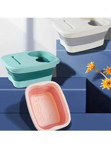 1 件可折叠足浴盆，底部带足部按摩功能的可折叠足浴盆，足部水疗工具，足部按摩器，足浴盆，大型足浴盆，浴室/沐浴用品 - 彩色 - 查看 10