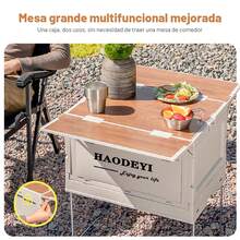 Mesa Plegable Plástico Caja De Almacenamiento - Gris Claro - Ver 2