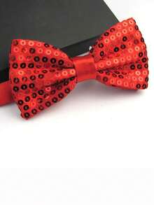 1pc Men's Suit Shirt Party Decoration Sequin Bow Tie - Multicolor - View 11