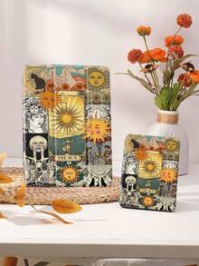 Ốp lưng bảo vệ hình lá bài Tarot tương thích với Pad Air4/5 10.9 inch, Pad 7/8/9/10.2 inch, Pad thế hệ thứ 10, tương thích với Kindle Paperwhite thế hệ thứ 12 năm 2024, Kindle (thế hệ thứ 11) ra mắt năm 2022, tương thích với Samsung Galaxy Tab S6 Lite 10.4 inch, ốp lưng có chức năng tự động ngủ/thức - Nhiều màu - Xem 4