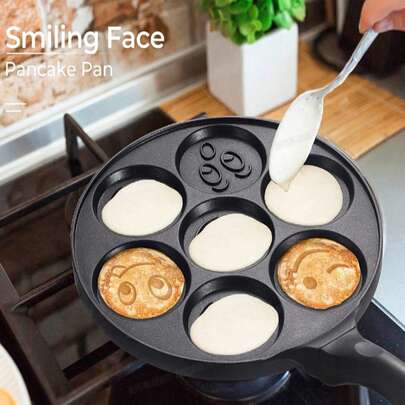 7 件套不粘煎饼锅套装 - 易于清洁，耐热手柄，非常适合早餐和户外烹饪，是居家和露营的理想厨房用品。厨房配件，厨房用具