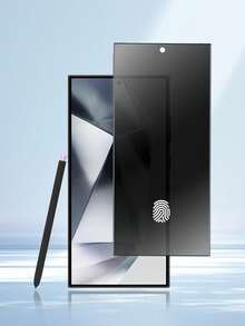 1片屏幕隐私滤镜，支持指纹解锁，适用于曲面屏机型S23 Ultra，窄边框设计，更贴合手机，防水、防指纹、防摔、防刮、防碰撞、防偷窥，兼容Galaxy S21/S22/S23/S24 Ultra/S24 FE/S25 Ultra/S25/S26 Ultra/S26/S26 Plus - 黑色 - 查看 8