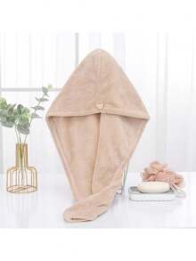 1 قطعة منشفة شعر من الميكروفايبر فائقة اللين، غطاء تجفيف لطيف 300 جرام/م2، منشفة حمام ذات لون أحادي بسيط، غطاء شعر ماص سريع الجفاف، غطاء حمام مضاد للتجعد، اكسسوارات حمام (نمط محدث، إرسال الإصدار القديم/الجديد عشوائيًا، قد تختلف الملمس)