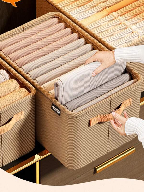 Boîte de rangement pliable, panier de rangement pliable en tissu pour vêtements, pantalons, articles divers, boîte de rangement polyvalente sous le lit, organisateur de garde-robe pour la lingerie et les articles divers