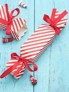 45/90 Pcs Red Gift Boxes With Ribbons, Multi-Purpose Paper Gift Boxes, Suitable For Carnival, Christmas, Thanksgiving, New Year, And Multi-Functional Party Gift Box Packaging