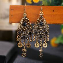 Classical Earrings - Original Retro Long Drop Earrings, Wholesale Exotic Women's Jewelry - Đỏ - Xem 5