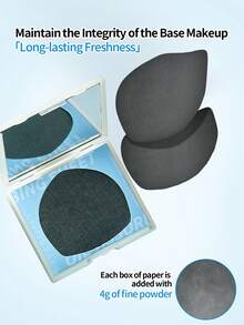 Amortals 120 tờ giấy thấm dầu 3 trong 1, gương & bông phấn, giấy thấm dầu tiện lợi để kiểm soát dầu, phù hợp với mọi loại da, lý tưởng cho người mới bắt đầu, nghệ sĩ trang điểm, quà tặng, ngày, đám cưới, Giáng sinh, mùa đông, Halloween, lễ tạ ơn, tốt nghiệp, sinh nhật, ngày lễ, mùa xuân/thu, Y2K, phụ nữ thời trang, thương hiệu mỹ phẩm, tiệc làm đẹp, bãi biển, du lịch, cắm trại, sự kiện trường học, đồ trang trí, cosplay cô gái hoa hồng, không gian trang điểm cao cấp, giấy thấm dầu, làm đẹp, sản phẩm chăm sóc da, spa, chăm sóc bản thân, dụng cụ chăm sóc da, chăm sóc da mặt, đồ dùng thẩm mỹ, da, sữa rửa mặt, chăm sóc da mặt - màu đen - Xem 4