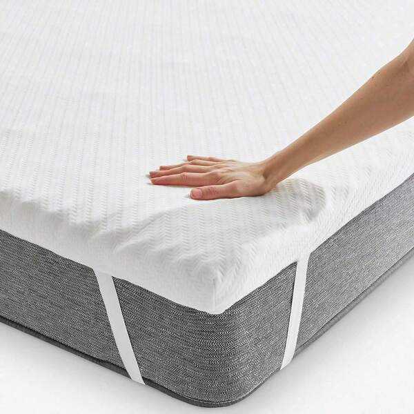 Pikolin Home - Topper Viscoelástico de Hotel - Multizonas - Sobrecolchón Colchoncillo de Grosor 7 cm, para Cama de 90, Desenfundable y Transpirable, Cubre Colchón Viscoelástico, 90 x 190 cm