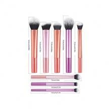 Conjunto de 8/12 pincéis de maquiagem coloridos, pincel para blush, pincel para pó solto, pincel para contorno