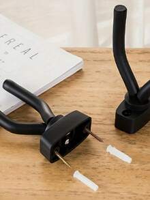 1pc Guitar Wall Mount Holder With Adjustable Soft Hook Universal Type Guitars Ukulele Bass Erhu Hanger - Black - View 3