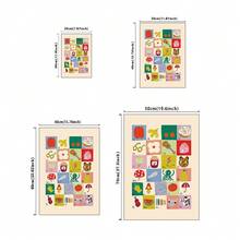 1 peça tela 2D sem moldura inspiradora estilo art déco retrô retrato orientação decoração de parede, tema de alfabeto e números, cores brilhantes, design educacional ABC e 123, com material de tela, para decoração de sala de aula, escritório em casa, adequado para todas as idades