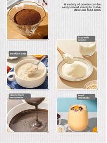 shiying 1pc Electric Protein Powder Shaker Cup, Rechargeable Battery Powered Mixer, 24oz Lockable Mixing Bottle, PC USB Charging Blender, Portable Protein Powder Shaker, Unisex