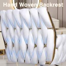 Velvet Modern Home Office Vanity Chair, 360° Swivel Adjustable Height Makeup Desk Chair With Golden Base And Hand Woven Backrest For Bedroom/Study/Vanity - trắng - Xem 4
