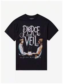 Selfish Machines T-Shirt Anime 2025 Comfortable Cotton Men Round Neck Short Sleeves T-Shirt  Men Size S-3XL - 黑色 - 查看 1