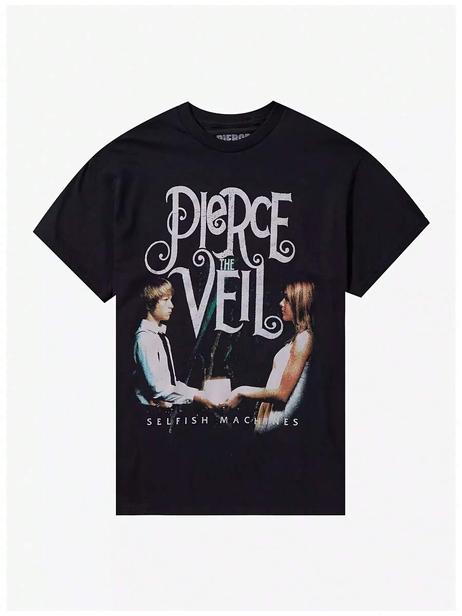 Selfish Machines T-Shirt Anime 2025 Comfortable Cotton Men Round Neck Short Sleeves T-Shirt  Men Size S-3XL - 黑色 - 查看 1