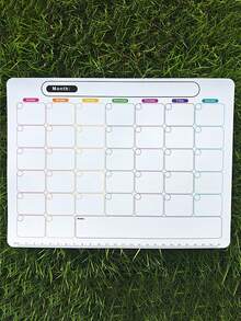 Dry Erase Fridge Magnetic Calendar, White Board Magnetic Calendar For Refrigerator, Monthly Family Planner Memo Planning Menu Magnetic Calendar, Fridge Calendar, Magnetic Dry Erase Calendar, Kitchen Decor, Monthly Planner For Refrigerator Planners, Refrigerator Accessories For Chore Chart & Menu Planning(Various Sizes)