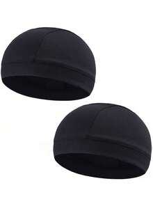 Musion 1/2 Pcs Men's And Women's Skull Cap Helmet Lining, Winter Wool Bicycle Cap, Skull Cap Under The Helmet, And Running Bicycle Cap - Multicolor - View 3