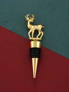 1 Silicone Wine Stopper, Wine Bottle Cap, Silicone Bottle Cap, Reusable Silicone Wine Stopper, Wine Bottle Stopper, Zinc Alloy Snowflake, Christmas Tree, Red Wine Stopper,Seal, Can Maintain The Flavor Of Wine, Champagne, Sparkling Drinks, And Beer During Storage Creative Christmas Gift, Party Gift, Party Dinner Decoration Merry Christmas