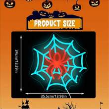 1PC Spider Web Neon Light - USB Powered LED Wall Art For Halloween Christmas Decor,Perfect For Parties & Ceremonies Christmas Decoration XMAS Decor Christmas Tree Gift Decor Thanksgiving Wedding Home Decor Home Decor Fall Decor Autumn Decor Birthday Decorations For Gifts Party Supplies Indoor Holiday Festival Decor Halloween Decor Wall Decor Halloween Ornaments - Multicolor - View 3