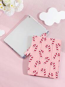 Étui de protection pour tablette avec éléments de Noël, compatible avec iPad 9.7/10.2/10.5/10.9/12.9/Pro 11, 10e génération, compatible avec Samsung Galaxy Tab S6 Lite 10.4 pouces, compatible avec Kindle Paperwhite 12e génération 2024, Kindle (11e génération) version 2022, Kobo Clara Colour, protection anti-chute douce, support intelligent/réveil/veille automatique - Multicolore - Voir 3