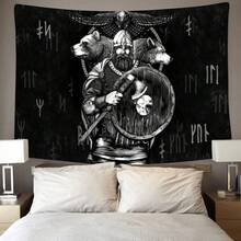 Viking Tapestry For Men Decor  Tapestries Meditation Runes Ancient Art Wall Hanging Tapestries Multi-Use Blanket Decor Tapestry For Bedroom Living Room & Dorm-40"X30" ,60"X40" ,60"X 51" ,80"X60" - GTLSFS10 - 查看 4
