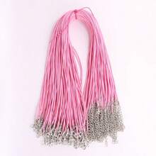 100 sợi dây chuyền đen dài 50cm có khóa càng cua, có thể điều chỉnh độ dài, thích hợp để làm vòng tay và mặt dây chuyền thủ công DIY. - Dây chuyền 50cm - Xem 7