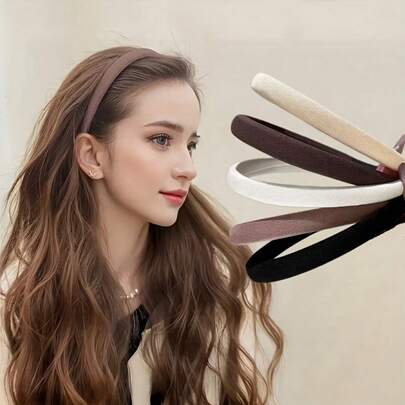 우아한 여성용 단색 머리띠, 욕실 머리띠 헤어 클립, 세안용 베이지색 머리띠, 두피나 머리카락을 손상시키지 않음, 헤어 스타일링, 스킨케어, 크리스마스, 가을 홈 데코, 생일 선물, 여성용 선물, 메이크업 머리띠, 스킨케어 머리띠용 헤어 클립 액세서리