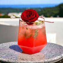 40-Count 12 Ounce Gold Rim Diamond Shape Stemless Plastic Wine Glasses, Break Resistant, Disposable & Reusable, Ideal For Home & Wedding