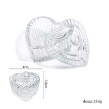 1pc Aurora Colorful Nail Art Crystal Cup Powder Liquid Container Heart-Shaped Cup Nail Art Accessories, With Lid Glass Crystal Cup Colored Crystal Cup - Multicolor - View 12