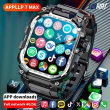 LOKMAT Đồng hồ thông minh APPLLP 7 MAX, màn hình AMOLED 2.06 inch, hỗ trợ thẻ SIM 4G/5G, tương thích với thiết bị Android & iOS, camera độ phân giải cao xoay 180°, dữ liệu di động, Wi-Fi, tải ứng dụng của bên thứ ba, hệ điều hành Android 8.1. - APPLLP 7 MAX - Xem 14