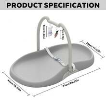 UBRAVOO Cambiador UBRAVOO con cinturón deseguridad y bandeja para juguetes para gatos, cuña antivuelco, fácil de limpiar, impermeable, con bordes acolchados elevados