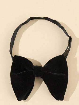1pc Men's Bow Tie, Groomsman, Groom, Wedding Party Bow Tie (Random Placement Of Hidden Clasp On Side Or Center)